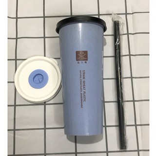 [THANH LÝ hàng lỗi] Bình nước nhựa lúa mạch kiêm ly uống nước chống rò rỉ - TL23