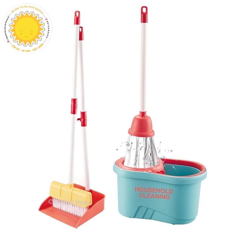 Đồ chơi dọn dẹp vệ sinh cho bé - máy hút bụi đa năng - rô bốt lau nhà dùng pin mẫu mới 2023