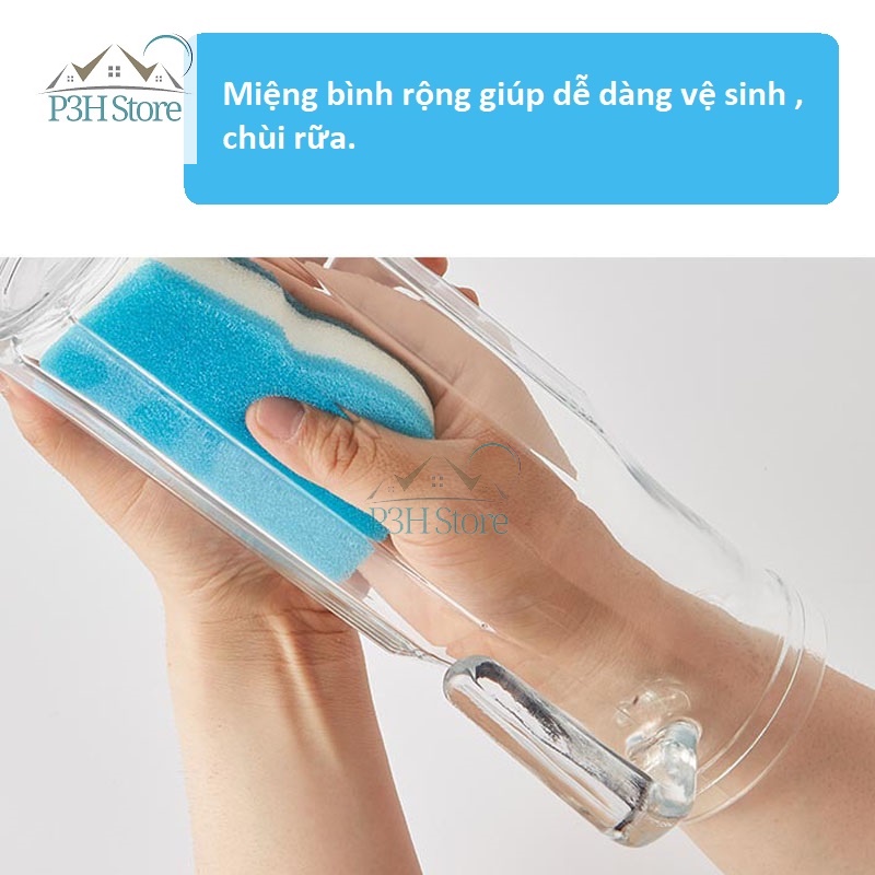 Bình nước thủy tinh LocknLock có quai cầm LLG619 LLG610
