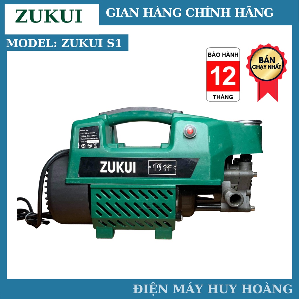 Máy rửa xe ZUIKUI S1 công nghệ inverter tiết kiệm điện công suất 2000w