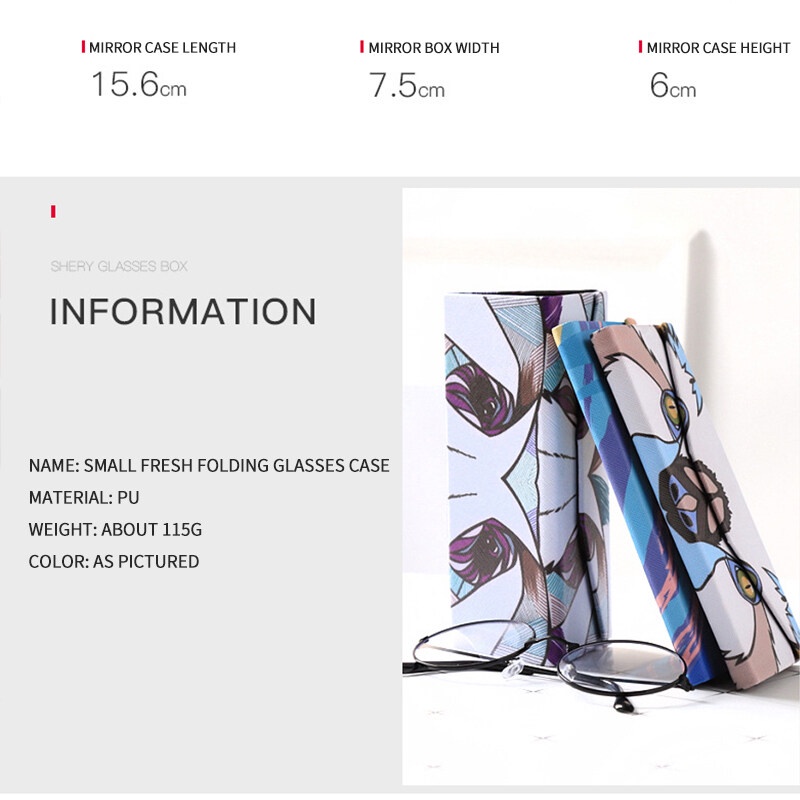 Hộp Đựng Mắt Kính Hình Tam Giác Gập Lại Được Dành Cho Nam Và Nữ Ốp