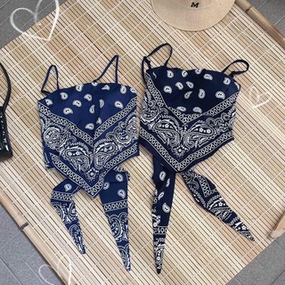 Áo 2 dây giả khăn bandana