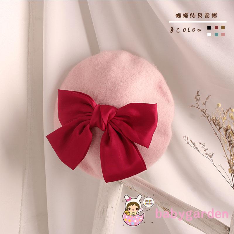 Mũ beret thắt nơ xinh xắn dễ thương cho bé gái