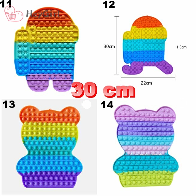 Đồ chơi bóp bong bóng cầm tay giảm căng thẳng hiệu quả dành cho người lớn và trẻ em size lớn 20cm/30cm