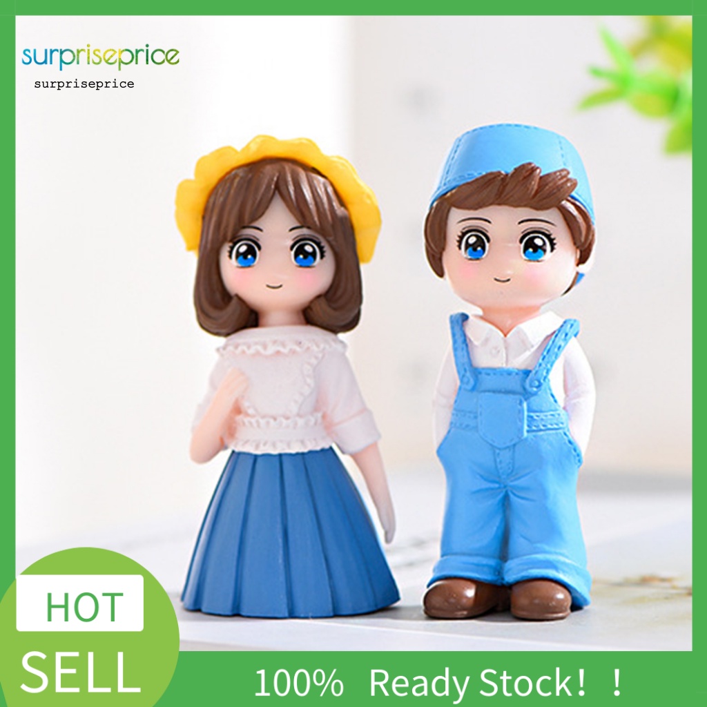 Mô Hình Cặp Đôi Tình Nhân Đứng Để Bàn Bằng Nhựa Nhỏ Điêu Khắc Lâu Trôi Cho Ngày Valentine