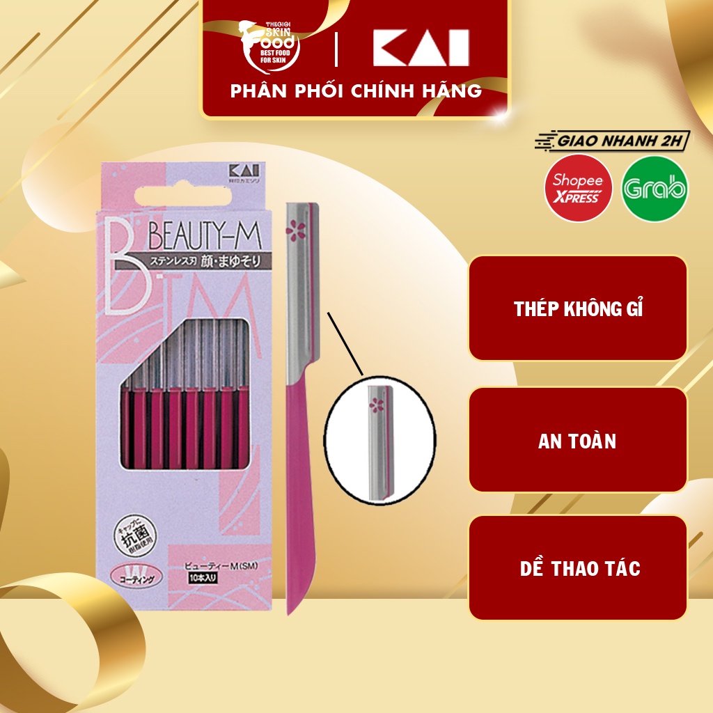 Dao cạo lông mặt, chân mày Bản Kai Beauty-M Razor (Lưỡi Dao Trơn)