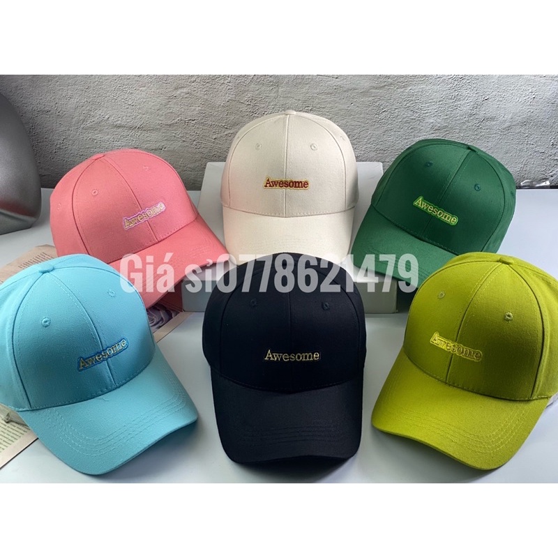 Nón kết hàn quốc ❤️ - mũ lưỡi trai kaki cotton thêu chapi (on) cá tính thời trang