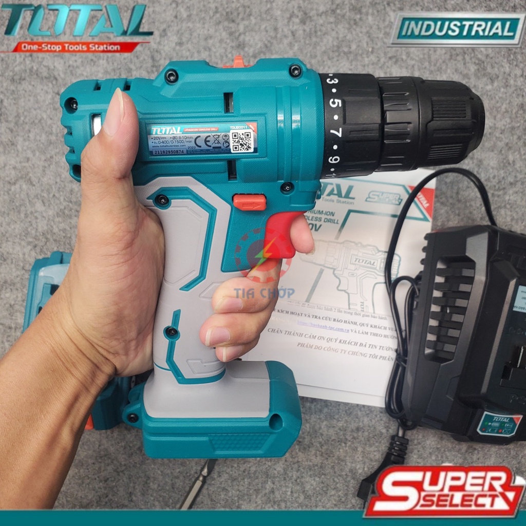 MÁY KHOAN VẶN VÍT DÙNG PIN TOTAL 20V TDLI20011