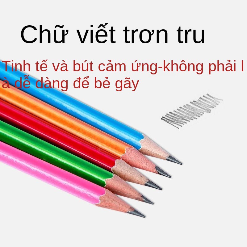 học sinh tiểu màu đầu to HB bút chì nhật ký lục giác không độc hại cấp 1 văn phòng phẩm