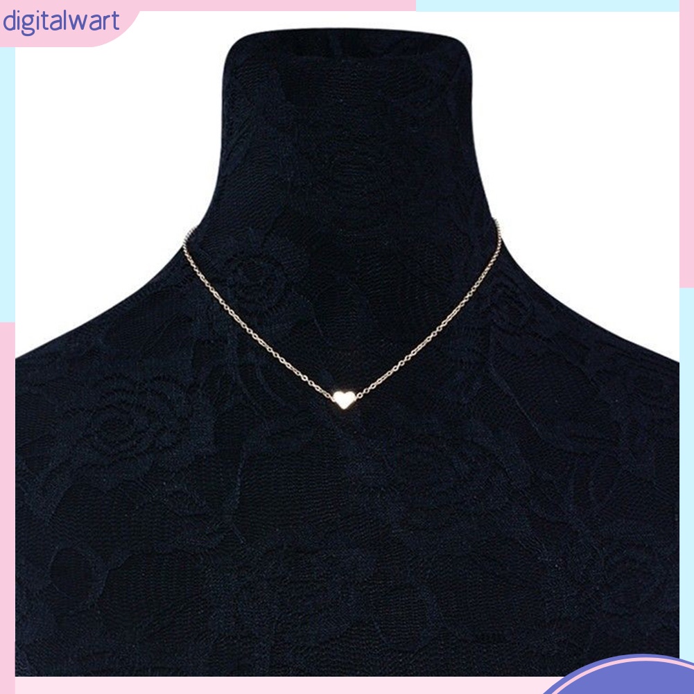 Dây chuyền hợp kim mặt kim loại hình trái tim nhỏ nhắn xinh xắn dành cho nữ