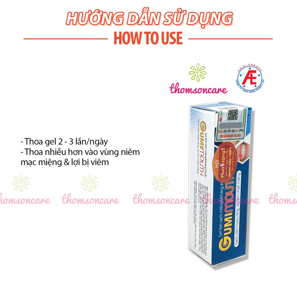 Gumimouth - Kem bôi nhiệt miệng, vệ sinh miệng từ thảo dược, chứa nano bạc, đinh hương