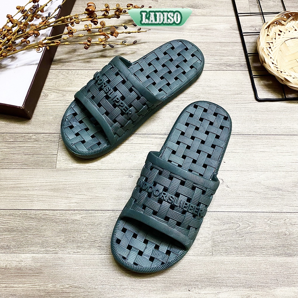 Dép nam LADISO dùng đi trong nhà tolet chất liệu cao cấp siêu êm không xẹp lún có lỗ thoáng khí cực kì thoải mái TT352