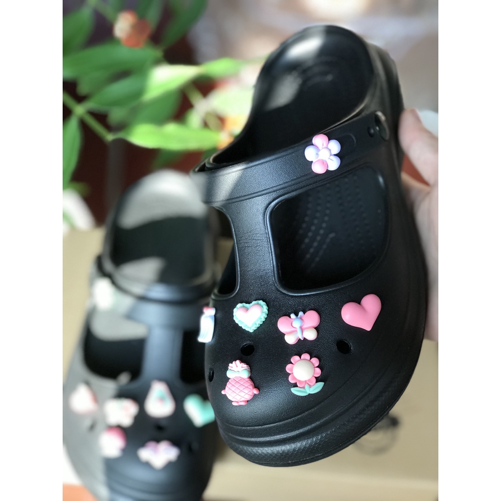 Dép sục khoét , Dép cross Sandal Đế Dày Siêu Nhẹ , tặng bộ hình gắn siêu đáng yêu