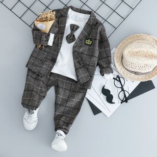 (SALE CHỈ 1 NGÀY DUY NHẤT) Set Vest 3 Chi Tiết Cao Cấp Cho Bé Trai 6-16kg