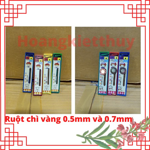 Ruột chì vàng YoYo ngòi 0.5m, 0.7m dùng cho bút chì bấm