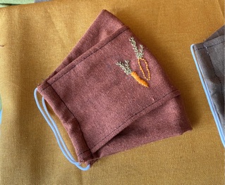 Vải linen màu cam đất