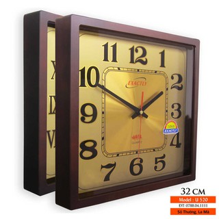 Đồng Hồ Kim Trôi Thạch Anh Cao Cấp Vuông Trang Trí Chụp Ảnh - U520