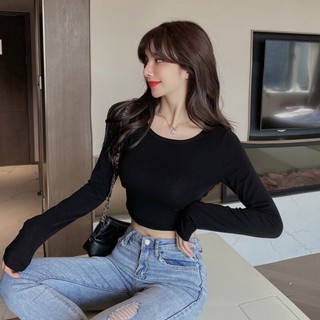 Áo kiểu croptop tay dài