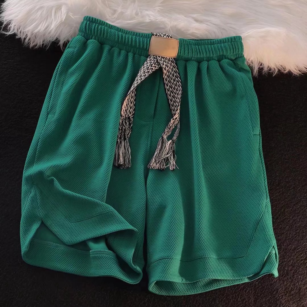 Quần Short Thể Thao Lưng Thun Ống Rộng Phong Cách Hip Hop Nhật Bản Cho Nam