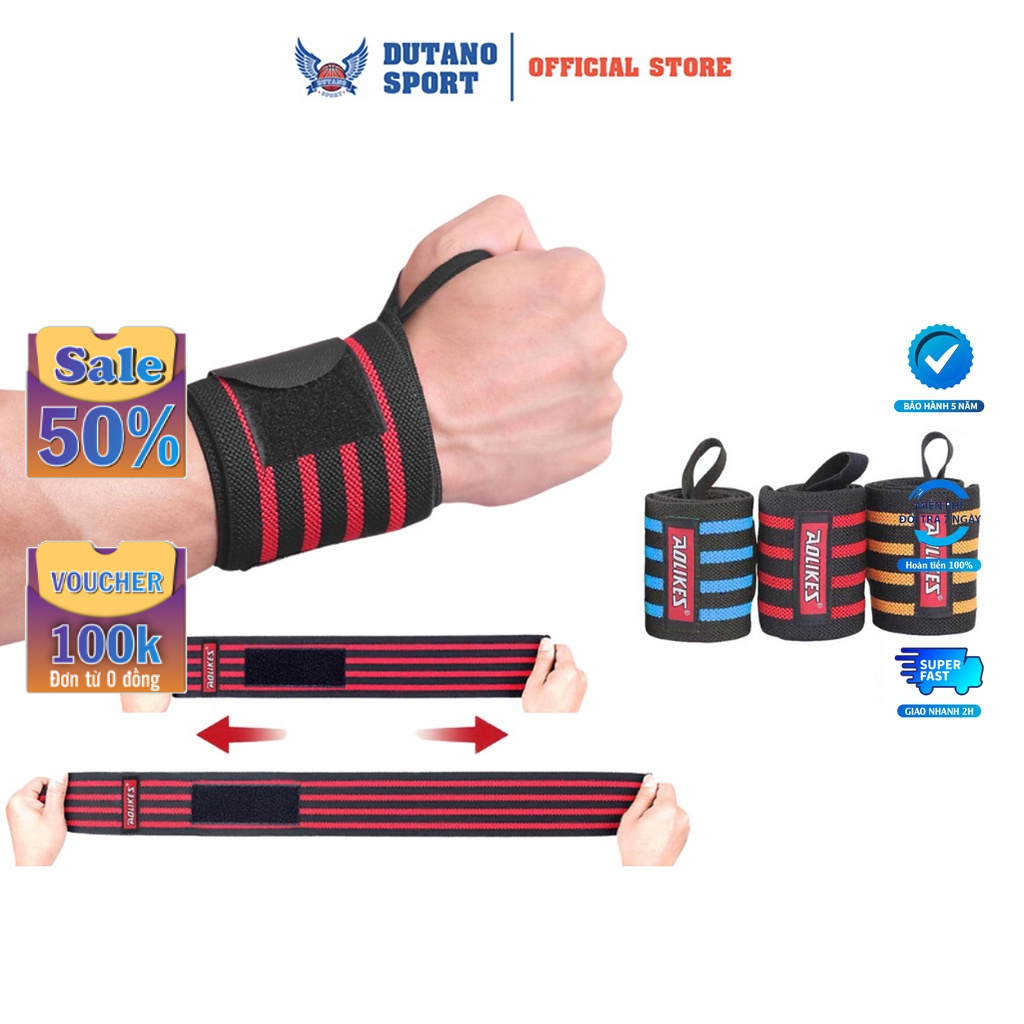 Đôi Băng Quấn Cổ Tay, Đai Bảo Vệ Cổ Tay Tập GYM Aolikes (2 chiếc)