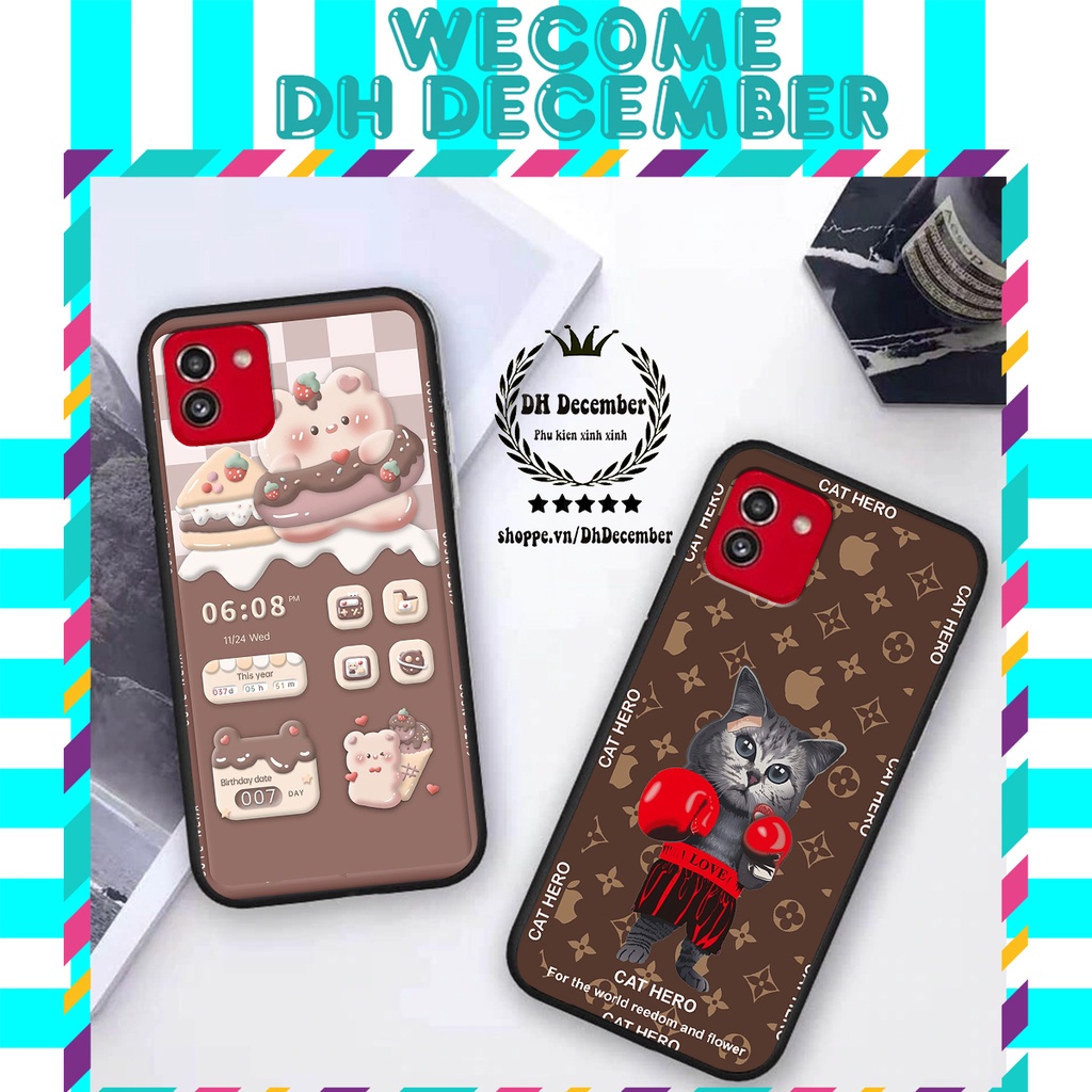Ốp lưng Samsung A03/ A04 in hình 3D GẤU HỒNG-GẤU BE3R -XINH XẺO CỰC ĐẸP