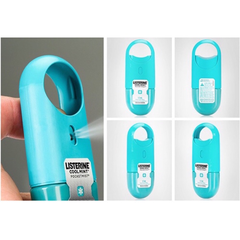 Xịt thơm miệng diệt khuẩn Listerine Cool Mint 7,7ml x2 hàng chính hãng Mỹ