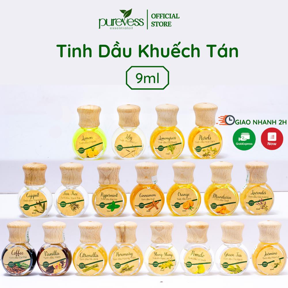 Tinh dầu Purevess thiên nhiên nguyên chất giúp thư giãn, đuổi muỗi, thơm phòng 9ml