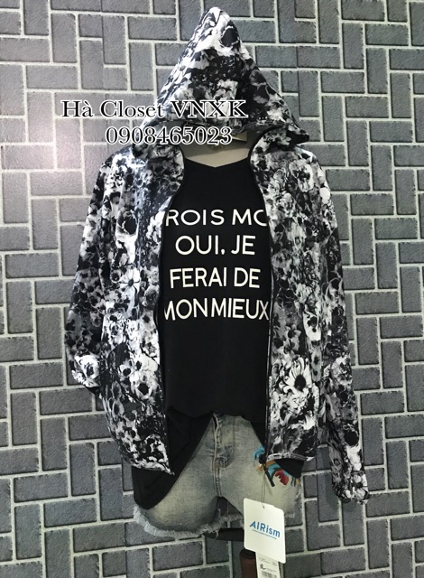 Áo khoác hoạ tiết khách chọn live