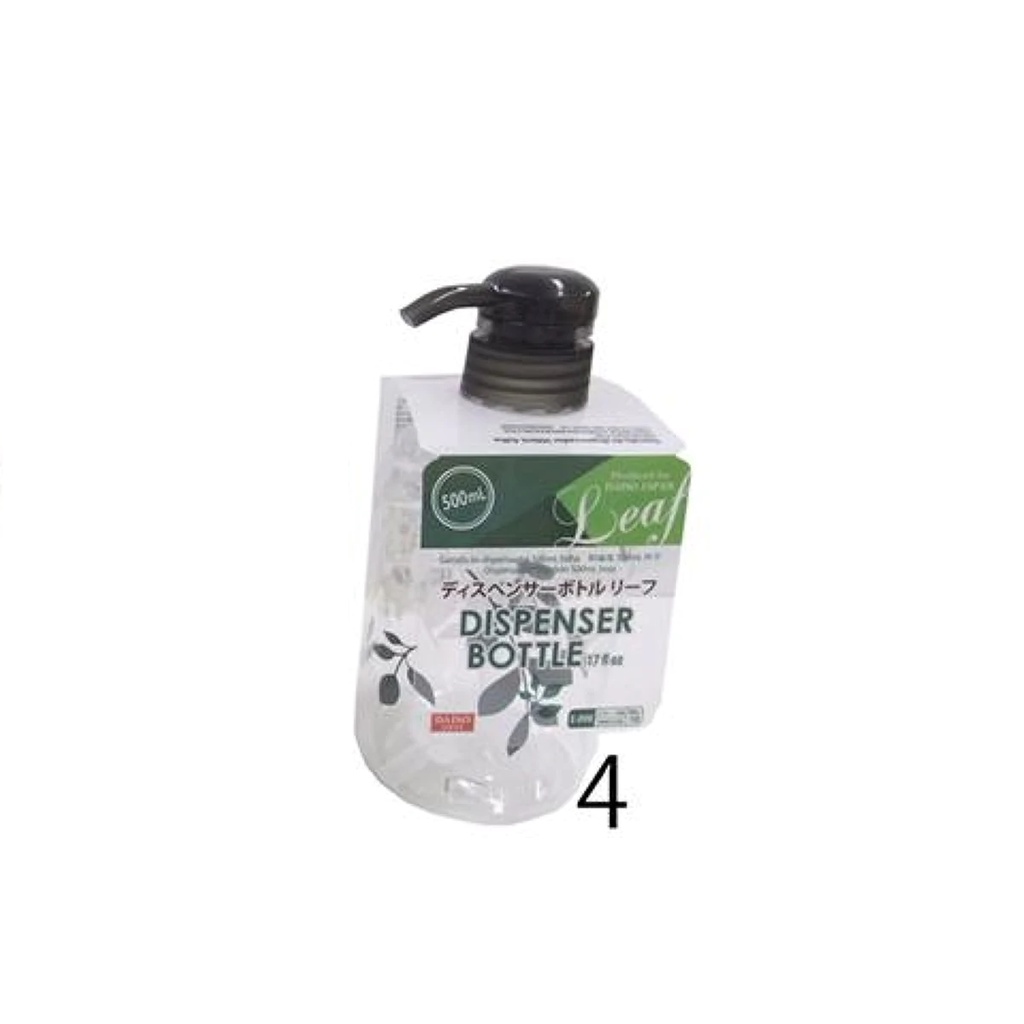 Daiso Chai Đựng Xà Phòng Dispenser Bottle 500Ml Leaf