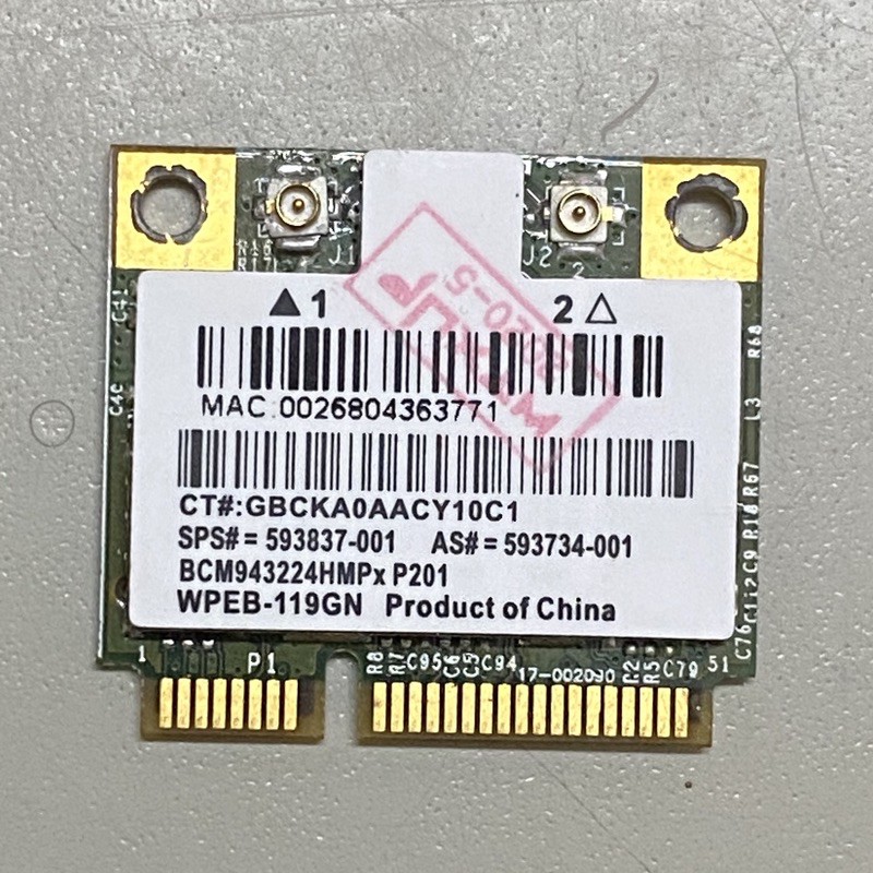 Card wifi laptop mini PCIe BCM943224HMP
