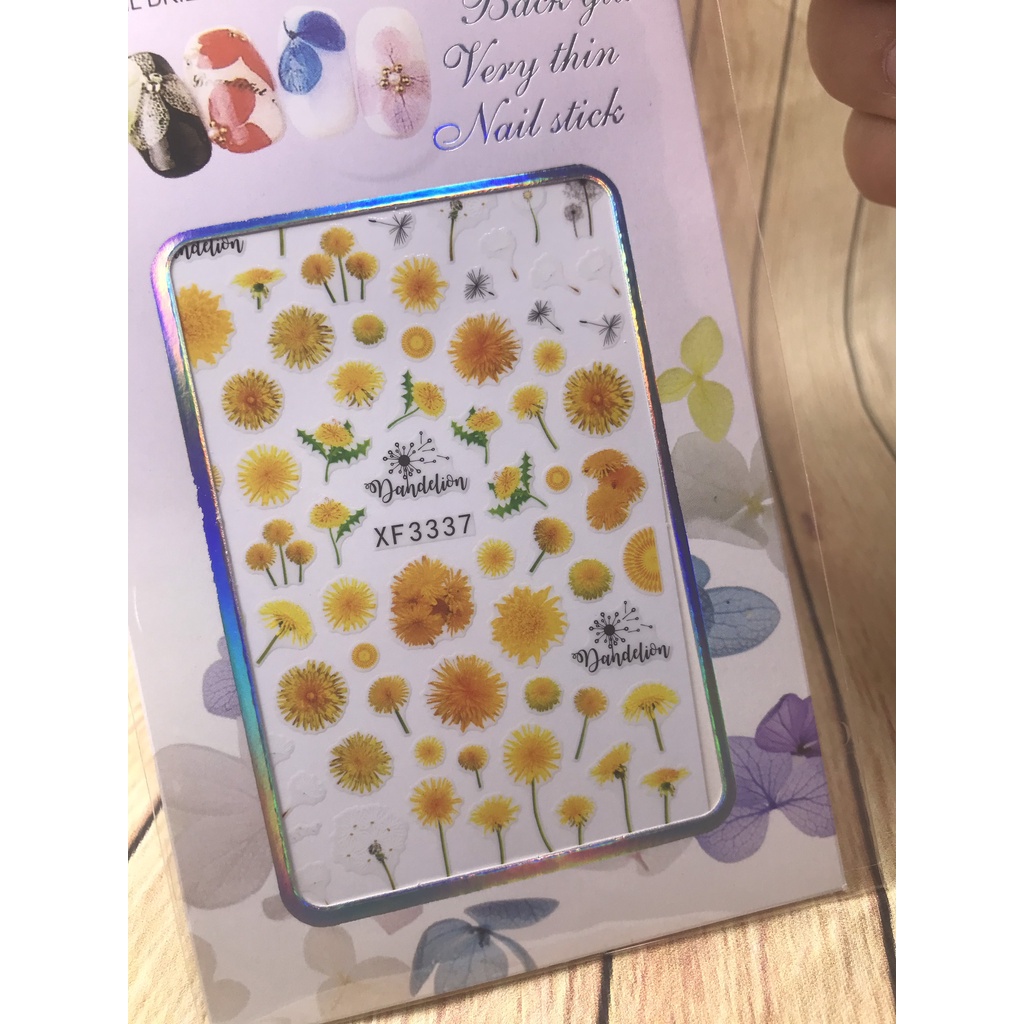 Hình dán móng tay Hoa Hướng Dương XF3337