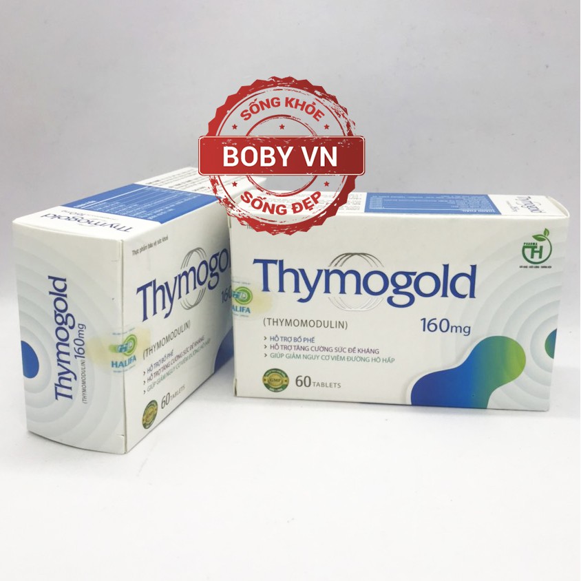 Thymogold 160mg (Hộp 60 viên) - Hỗ trợ bổ phế tăng cường sức đề kháng giảm nguy cơ viêm đường hô hấp - Chính hãng