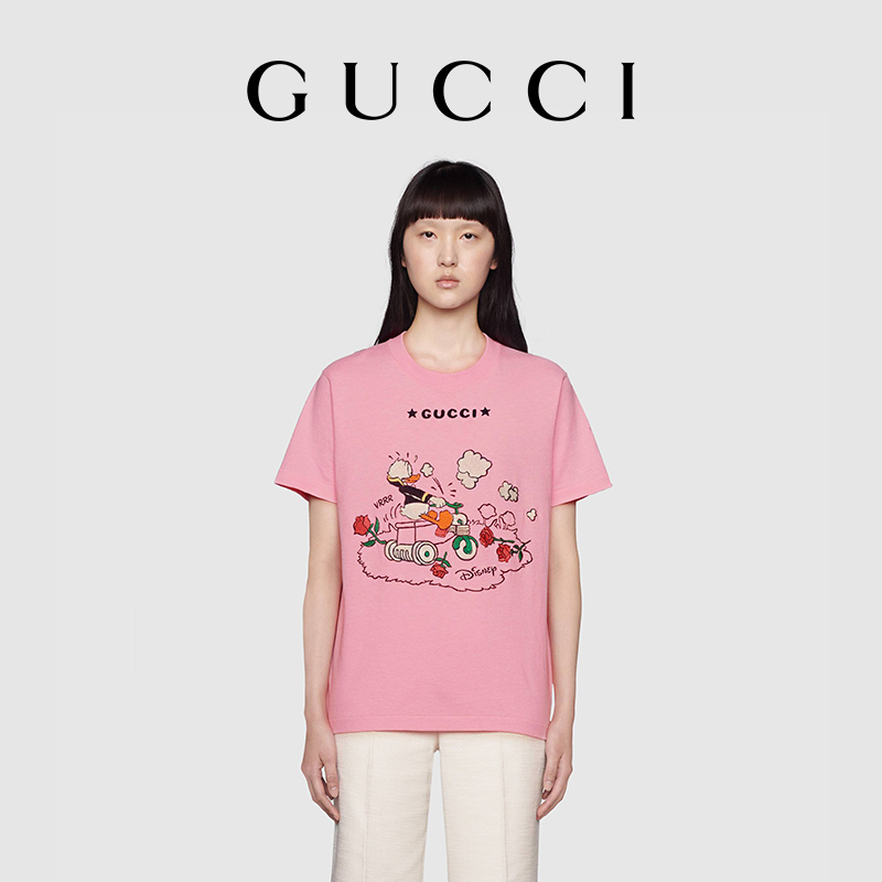 Buy Gucci Gucci 21 New Spring Doraemon X Johno Doraemon Cat Cat Short Sleeve Roun T-shirt