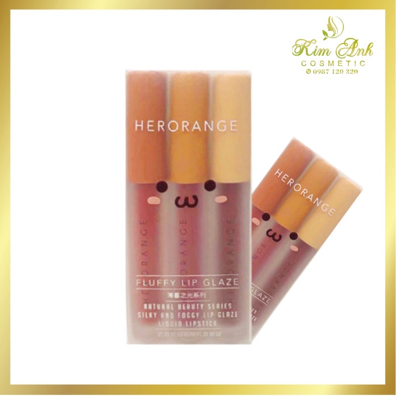 SET 3 CÂY SON CAO CẤP HERORANGE, SIÊU MỀM MỊN MÔI, LÂU TRÔI CHỐNG NƯỚC [HÀNG NỘI ĐỊA]