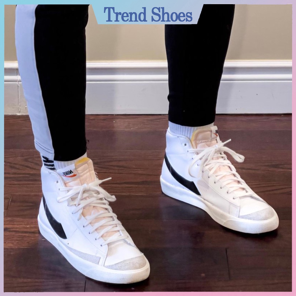 Giày Nike Blazer Mid 77 Đen Trắng Đế Cao 3cm Hot Trend 2022