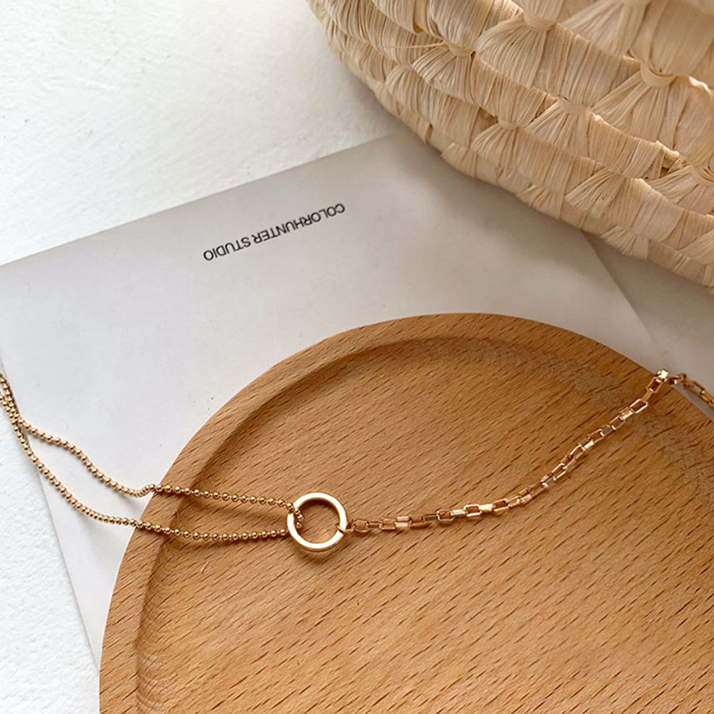 Vòng cổ choker mặt dây hình tròn thời trang cá tính cho nữ