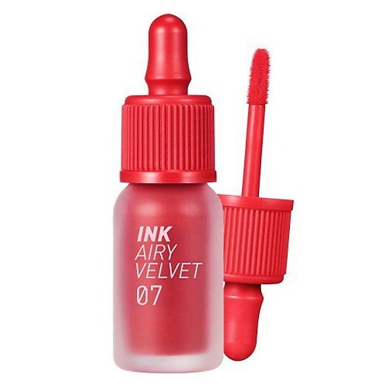 SON KEM LÌ PERIPERA INK VELVET TINT 2019 MÀU 07 GIRLISH RED – ĐỎ CAM