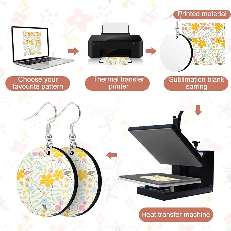 Set 50 Khuyên Tai Tròn Bằng Gỗ Chưa Hoàn Thiện