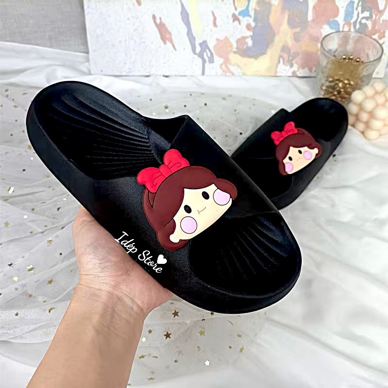 Dép bánh mì quạt chibi nữ quai ngang thời trang siêu êm chống trơn trượt đi trong nhà tắm Maipy DL245