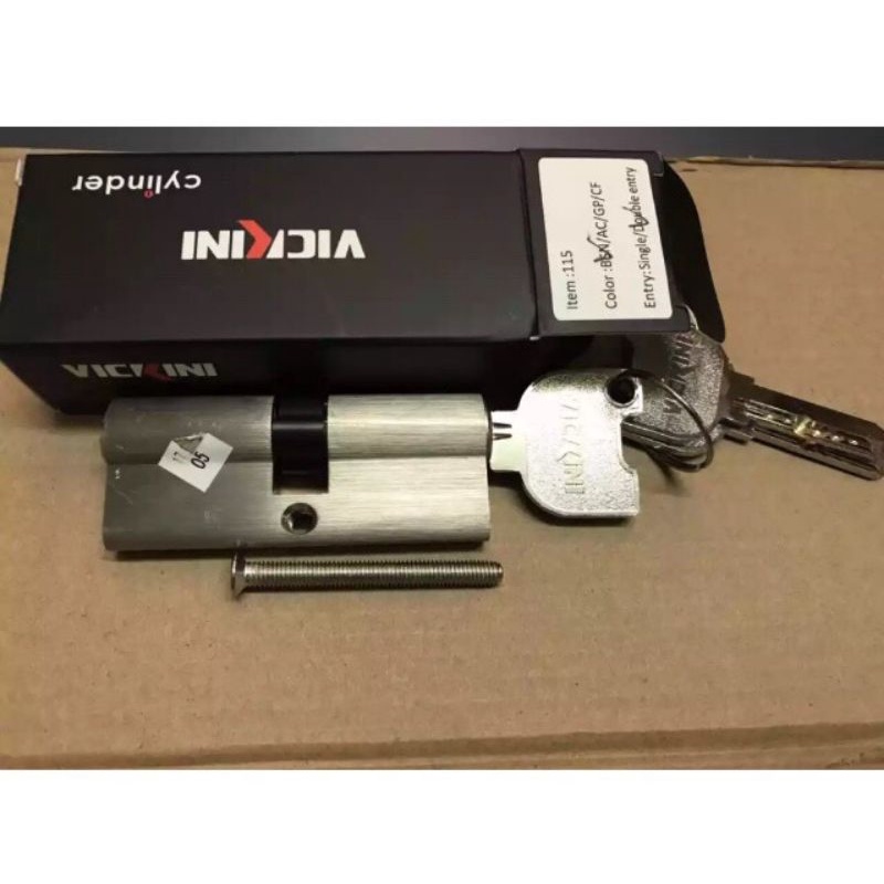 Ruột khoá VICKINI cửa tay gạt sảnh hàng cao cấp 2 đầu chìa ( loại nhỏ 29mm X 70mm )