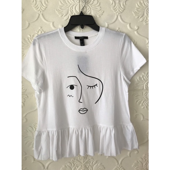 áo thun trắng trơn f21 kiểu babydoll cute vnxk
