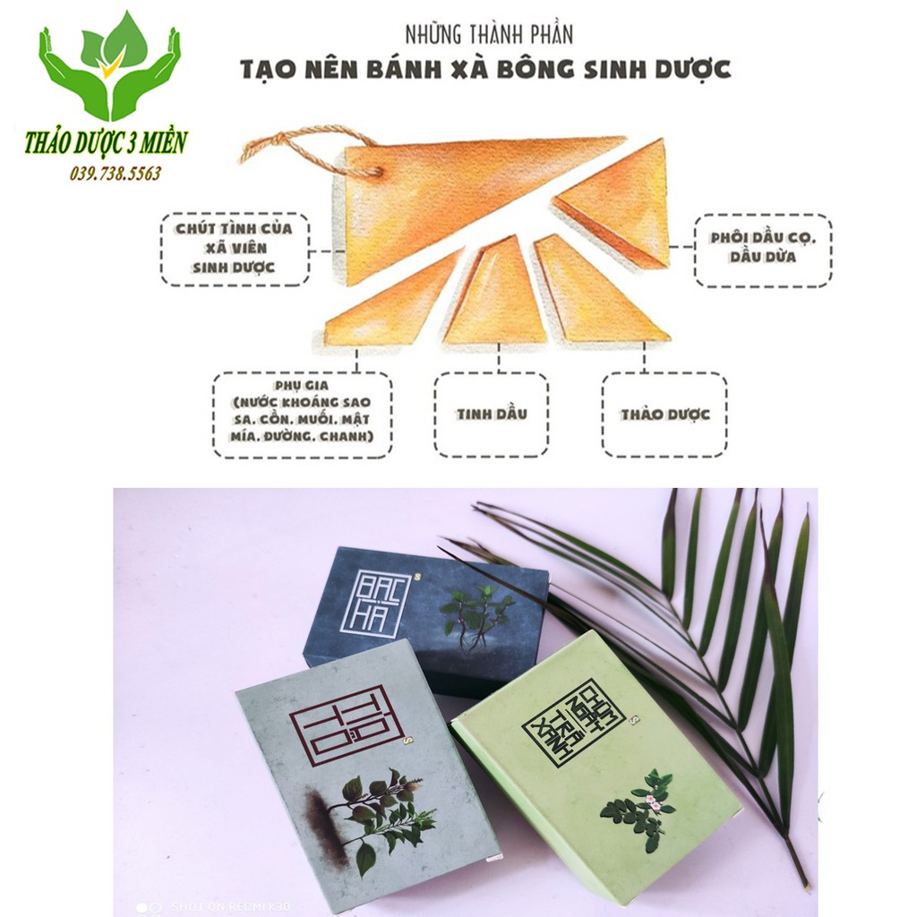 Xà Bông thảo dược100% tự nhiên dùng tắm gội, rửa mặt làm sạch da,sáng da, kháng khuẩn và sạch mụn phù hợp mọi loại da | BigBuy360 - bigbuy360.vn