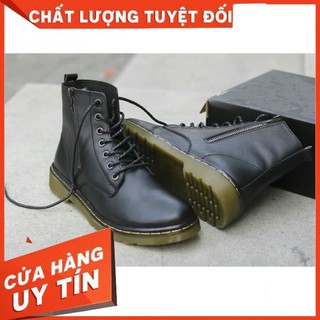 Giày Bốt Nam Cổ Trung Cột Dây Da Bò Cao Cấp
