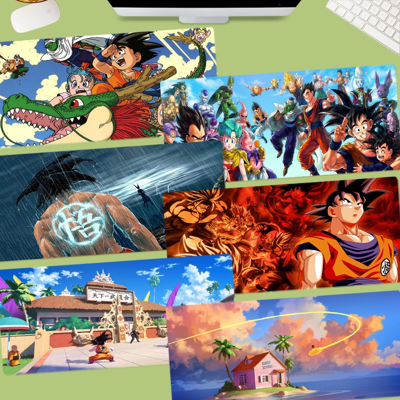 Thảm Lót Bàn Phím Cỡ Lớn In Hoạt Hình Dragon Ball Dễ Thương