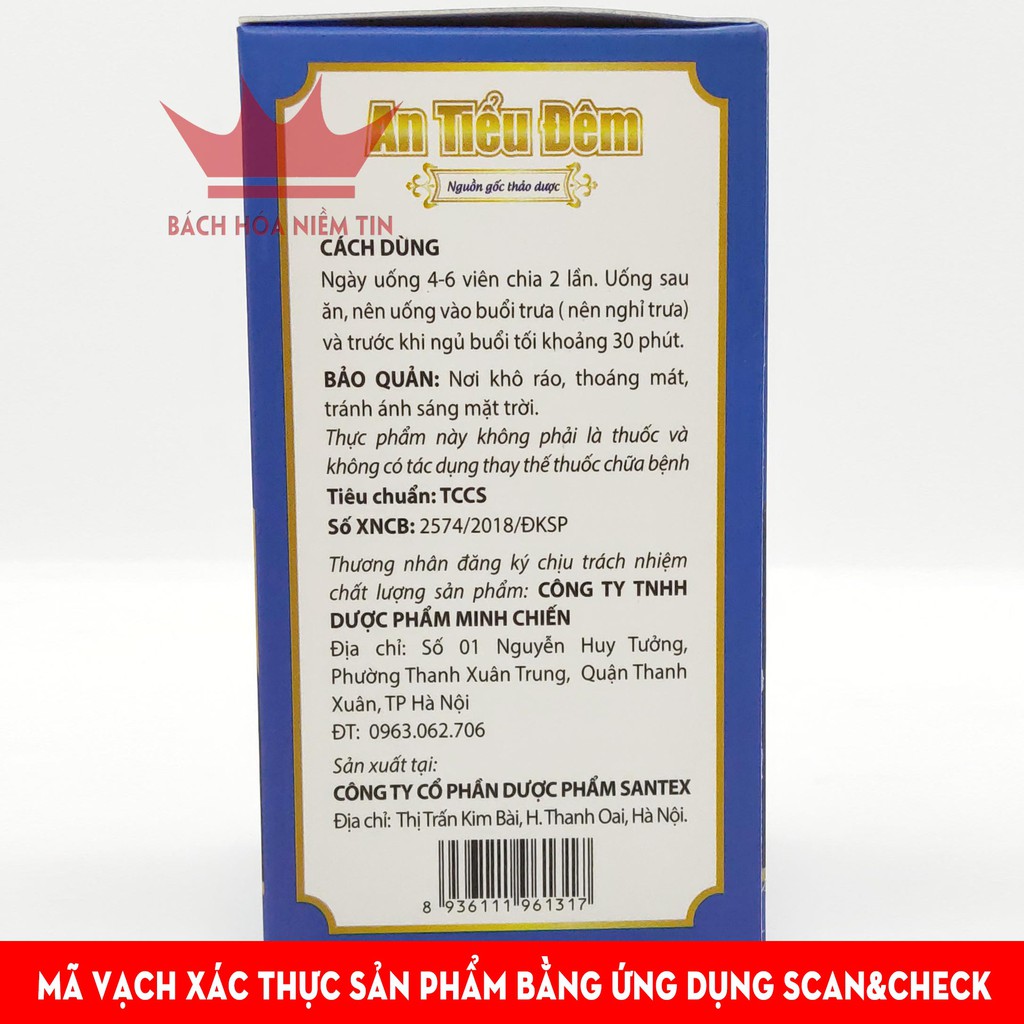 Viên uống An Tiểu Đêm - HSD 2023 - Giảm tiểu đêm, tiểu buốt, tiểu rắt, tiệu không tự chủ, bổ thận hiệu quả - Hộp 30 viên | BigBuy360 - bigbuy360.vn