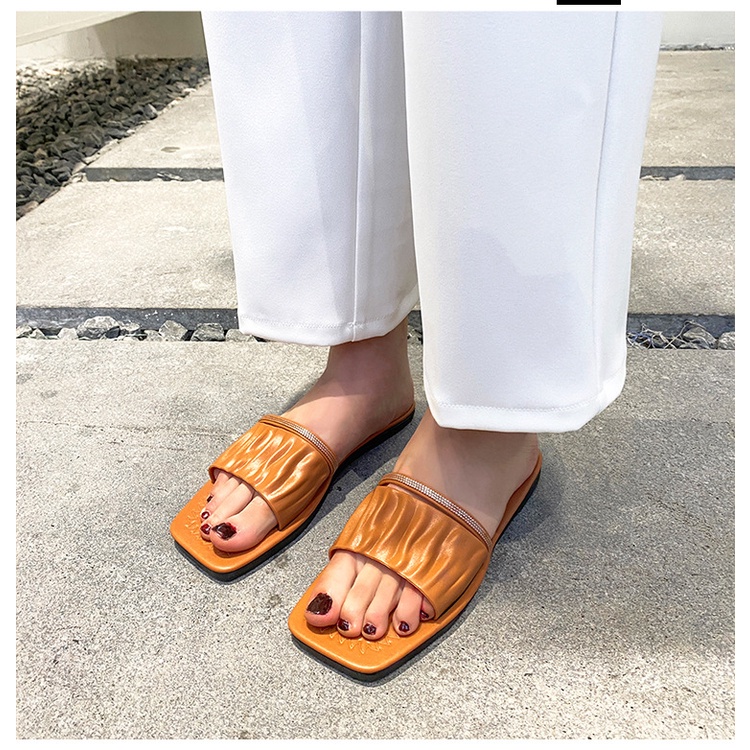 Dép Sandal Xỏ Ngón Mũi Vuông Phong Cách Hàn Quốc Thời Trang Mùa Hè Hàng Mới sc3530