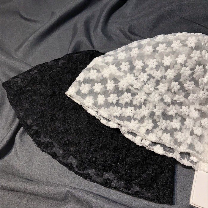 Nón Tai Bèo Phối Ren Hoa Thoáng Khí Phong Cách Nhật Bản