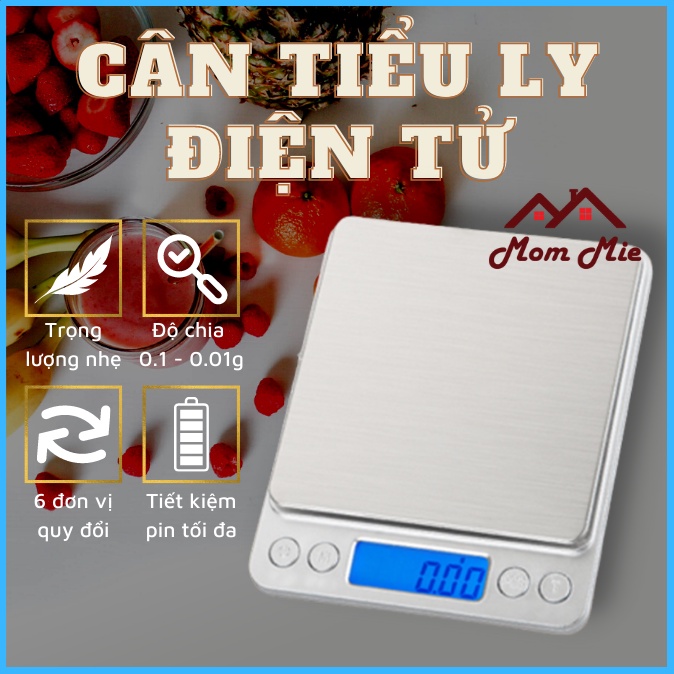 Cân tiểu ly điện tử mini 500g - 10kg, tặng kèm pin, độ chính xác cao - M101, M135