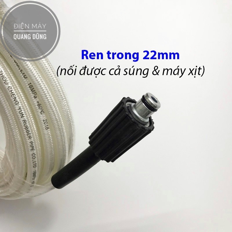 Bộ dây xịt rửa - súng rửa xe áp lực cao 10m dành cho máy rửa xe