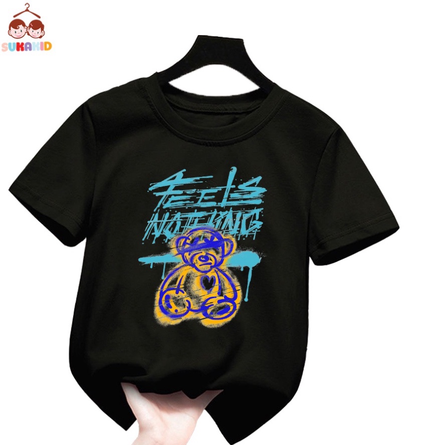 Áo thun hình gấu nati Bé trai và gái.áo cho bé từ 6kg-30kg.AL55.